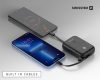 Swissten 10000 mAh power bank beépített USB-C és lightning kábellel, 22,5W