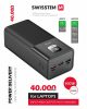 Swissten Power Line power bank, 40000 mAh, 100W PD laptopokhoz